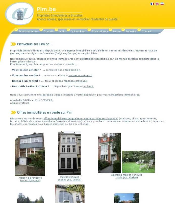 Propriétés immobilières - Pim - Bruxelles
